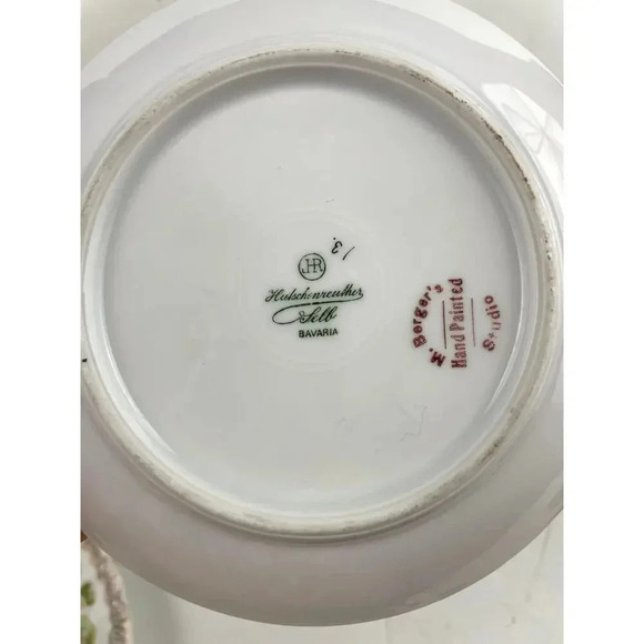 VTG Lot of 3 Mismatched Dinner Appetizer Plates Porcelain Floral Bavaria - Picture 10 of 16